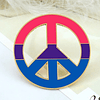 PIN/BROCHE SIMBOLO DE PAZ BISEXUAL