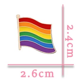 PIN/BROCHE BANDERA ARCOIRIS ONDULADA