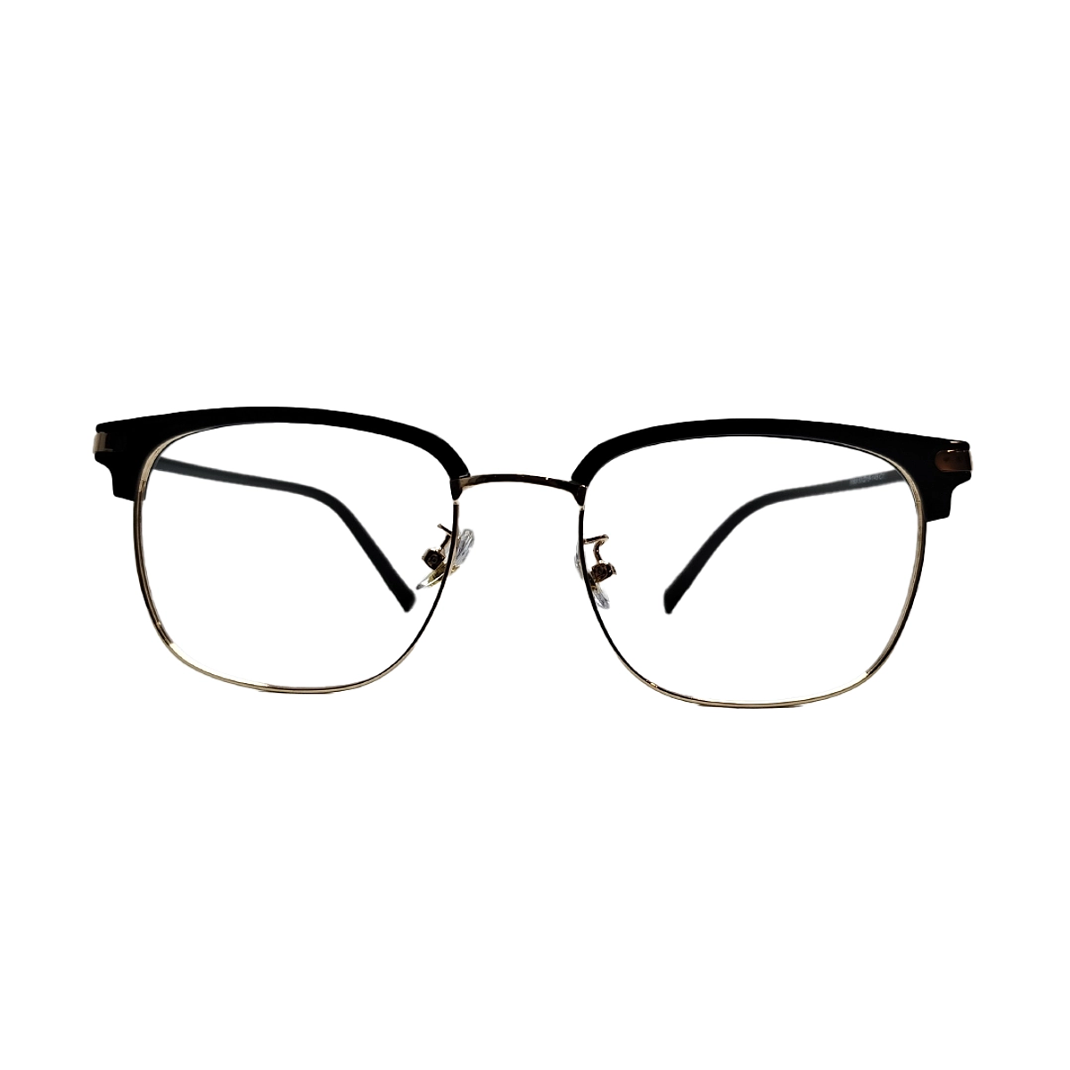 Gafas negras con dorado metalicas unisex cuadradas