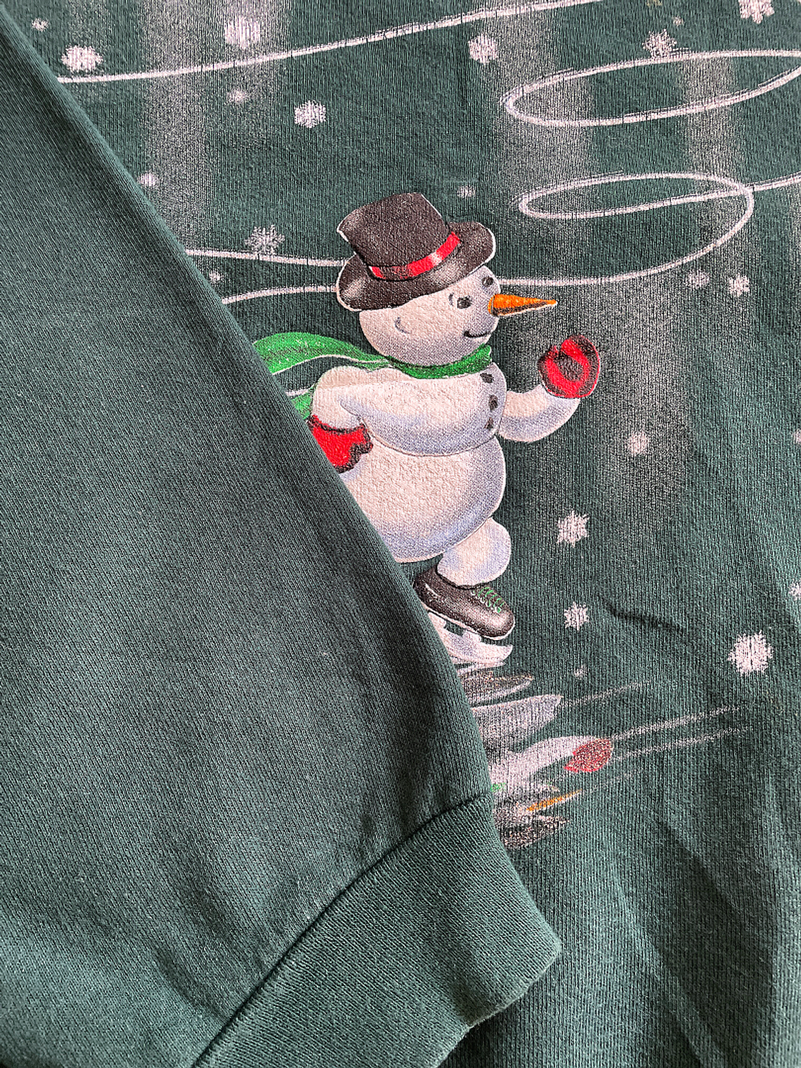 Vintage Snowman Joy Sudadera (L) 2