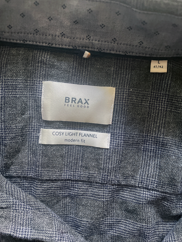Camisa Brax Gris Light Flannel (L) 4
