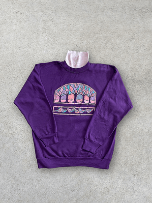 Vintage Sudadera Cuello Largo (L)