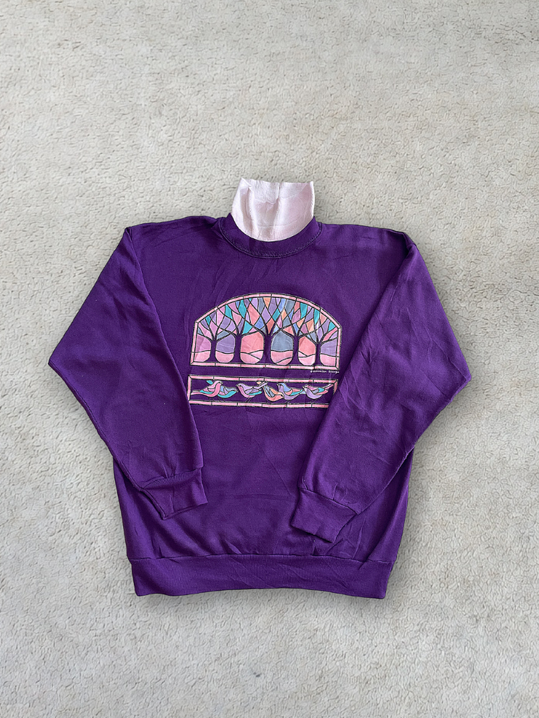 Vintage Sudadera Cuello Largo (L) 1