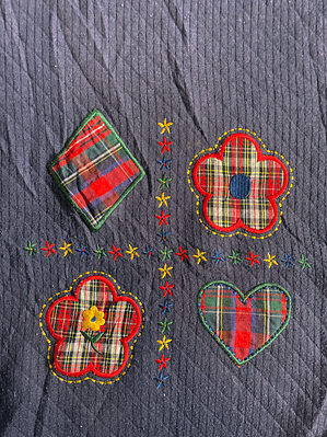 Vintage Grandmacore Cuello Rojo Sudadera (S)