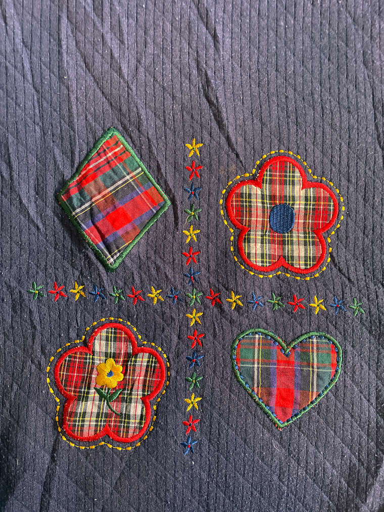 Vintage Grandmacore Cuello Rojo Sudadera (S) 2