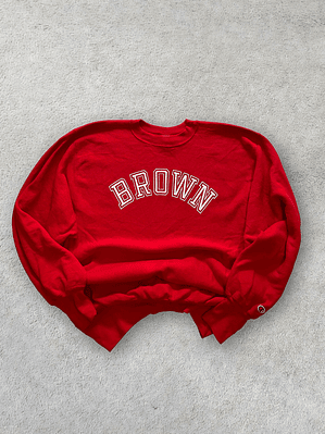 Brown Champion Rojo Sudadera (XXL)