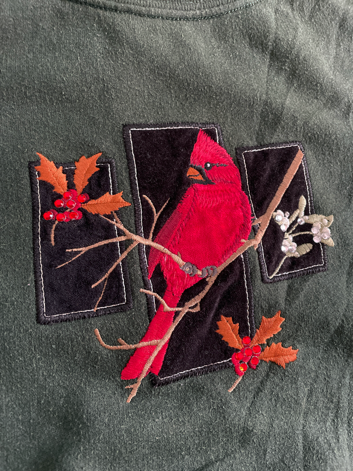 Vintage Pajaro Cardenal Sudadera (XL) 2