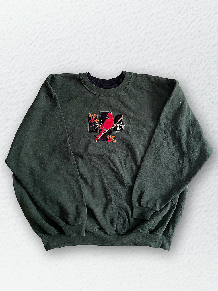 Vintage Pajaro Cardenal Sudadera (XL) 1