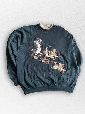 Vintage Gatitos Sudadera Grandma (XL)