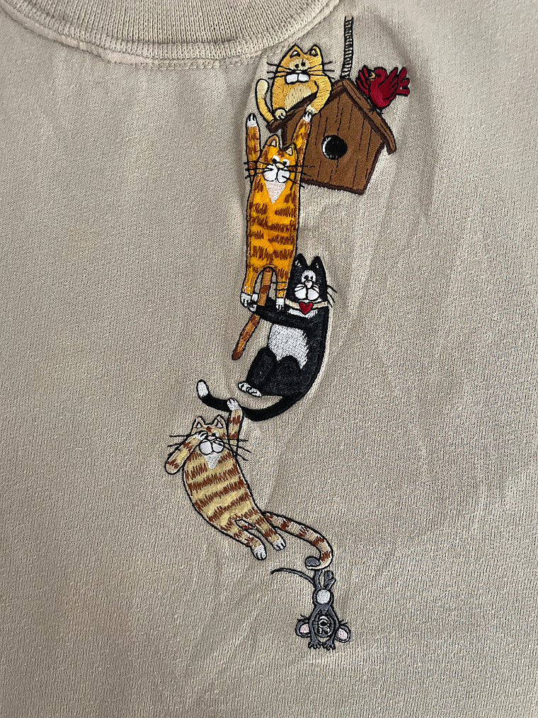 Sudadera Gatitos Bordado (L) 1
