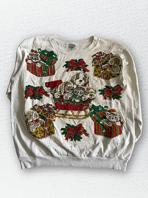 Vintage Navidad Sudadera Grandma (M)