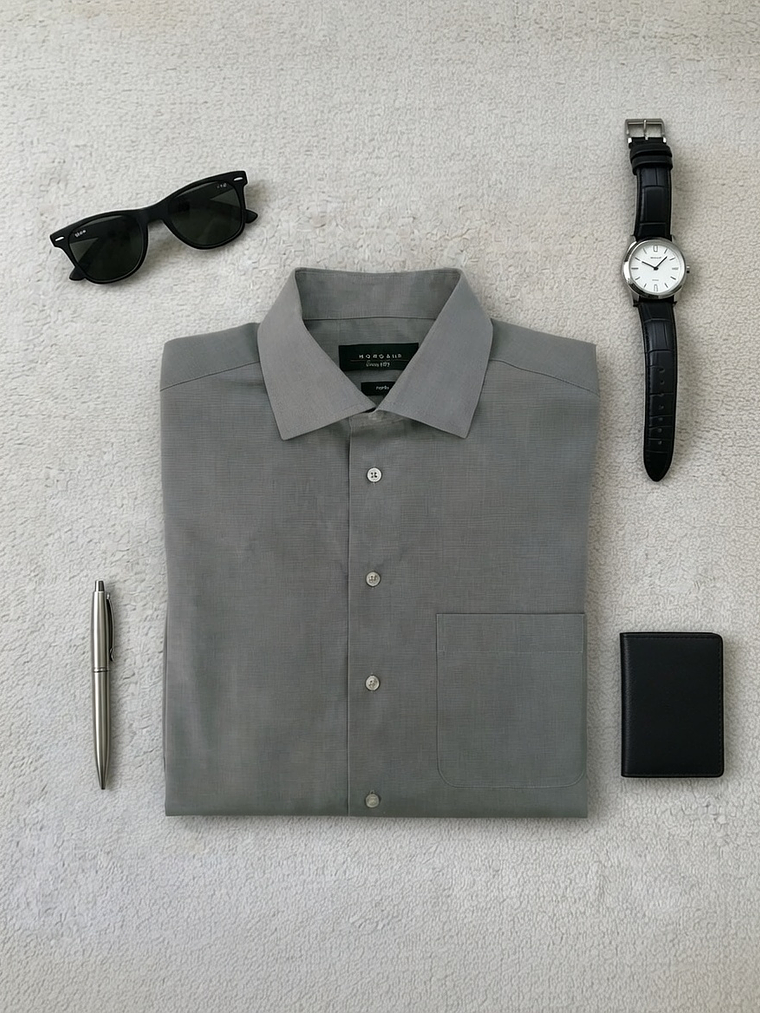 Camisa Vestir Morgan Gris (XL) 1