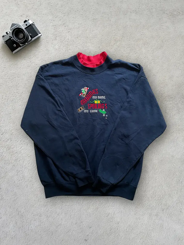 Grandma's My Name Vintage Sudadera Azul (L) 1