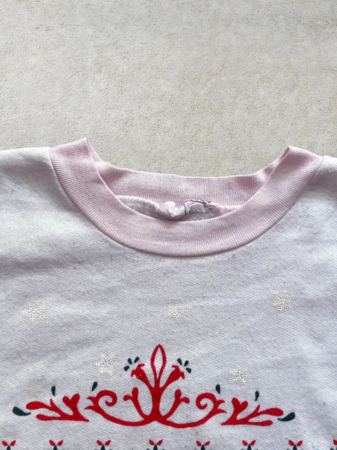 Vintage 90s Renos Rosa Grandmacore Sudadera (L) 3