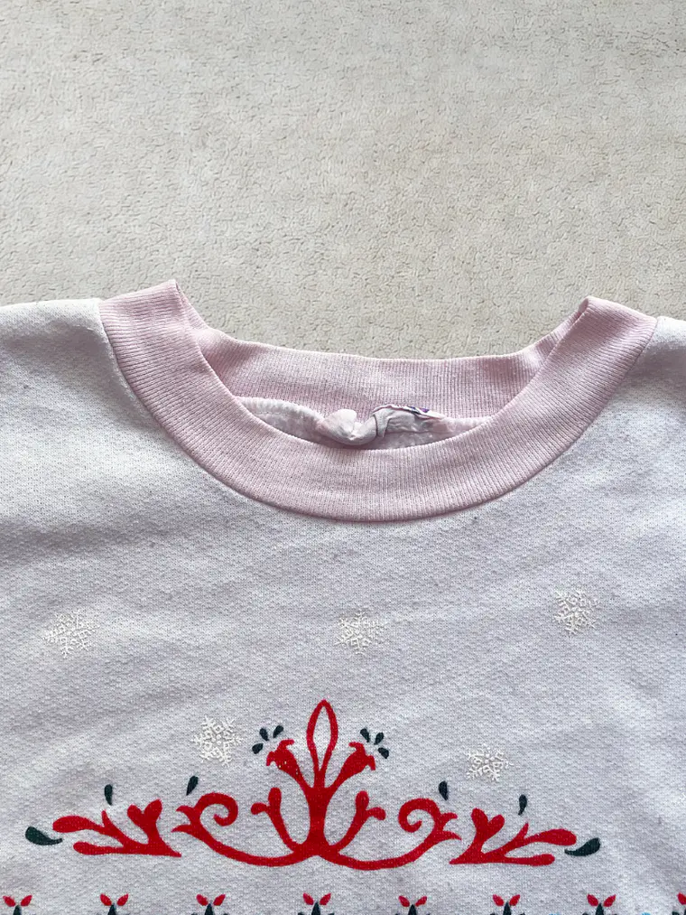 Vintage 90s Renos Rosa Grandmacore Sudadera (L) 3