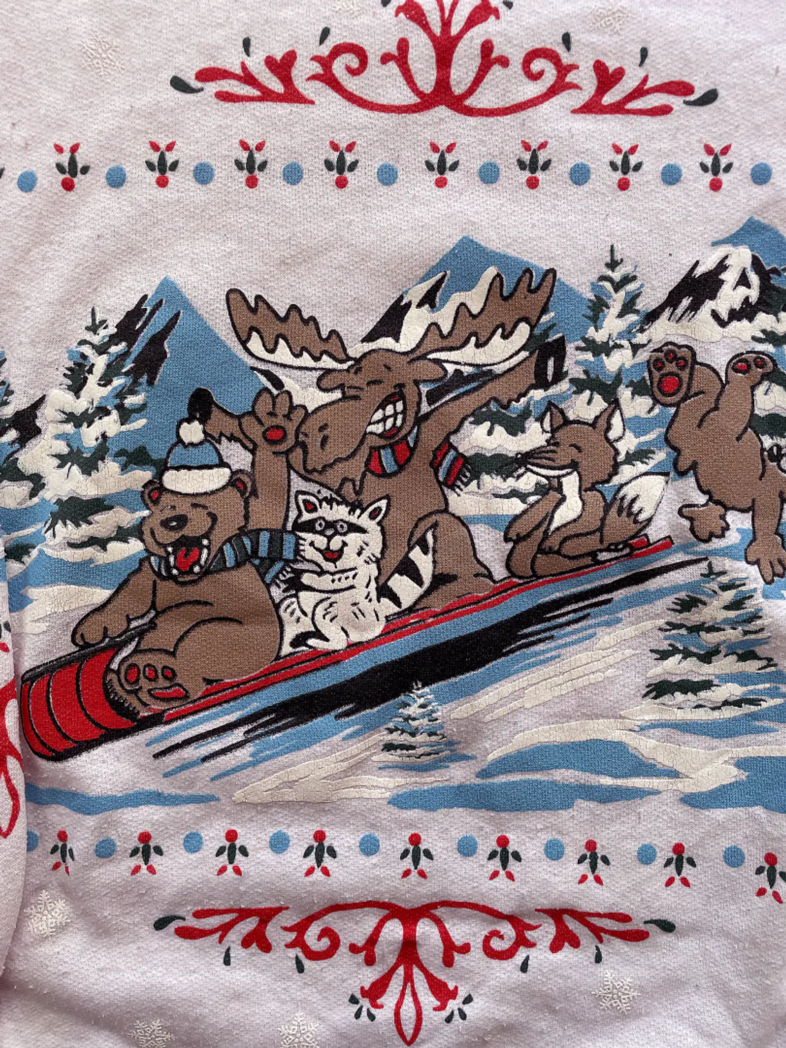 Vintage 90s Renos Rosa Grandmacore Sudadera (L) 2