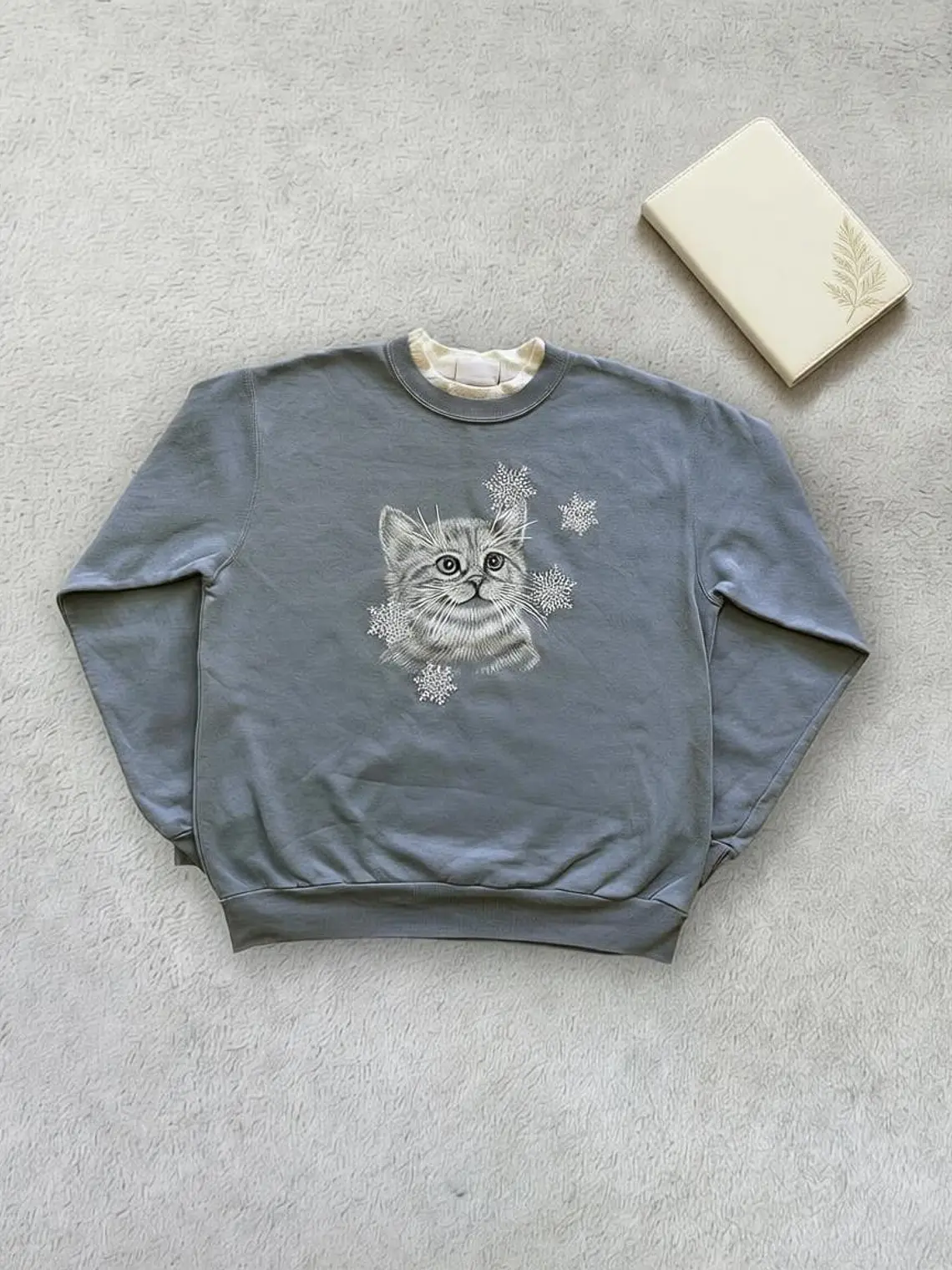 Sudadera Vintage Gatito Celeste Morning Sun (L) 1