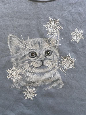 Sudadera Vintage Gatito Celeste Morning Sun (L)