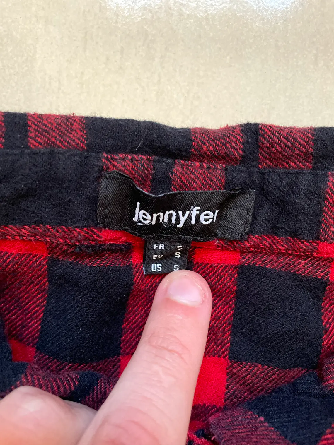 Camiseta Mujer Flannel Roja Jennyfer (S) 2