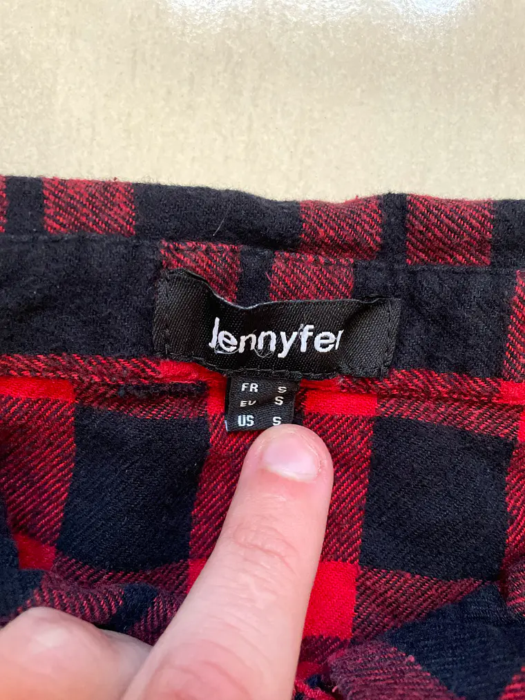 Camiseta Mujer Flannel Roja Jennyfer (S) 2