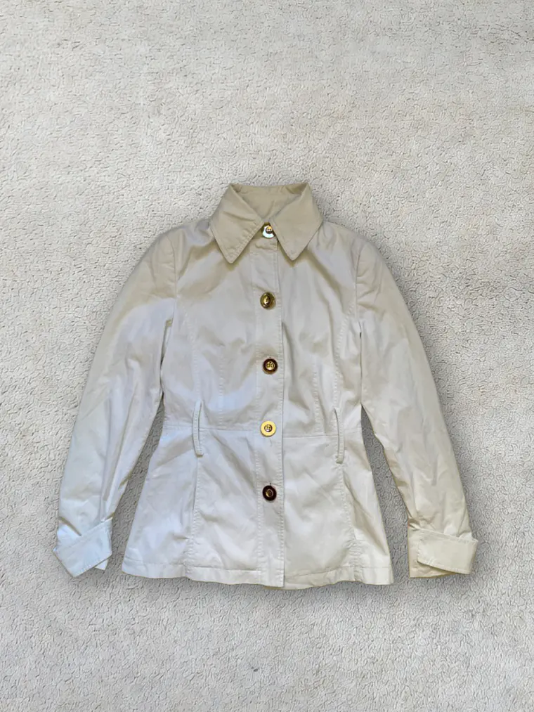 Blazer Gabardina Zara Basics Blanco (S) 3