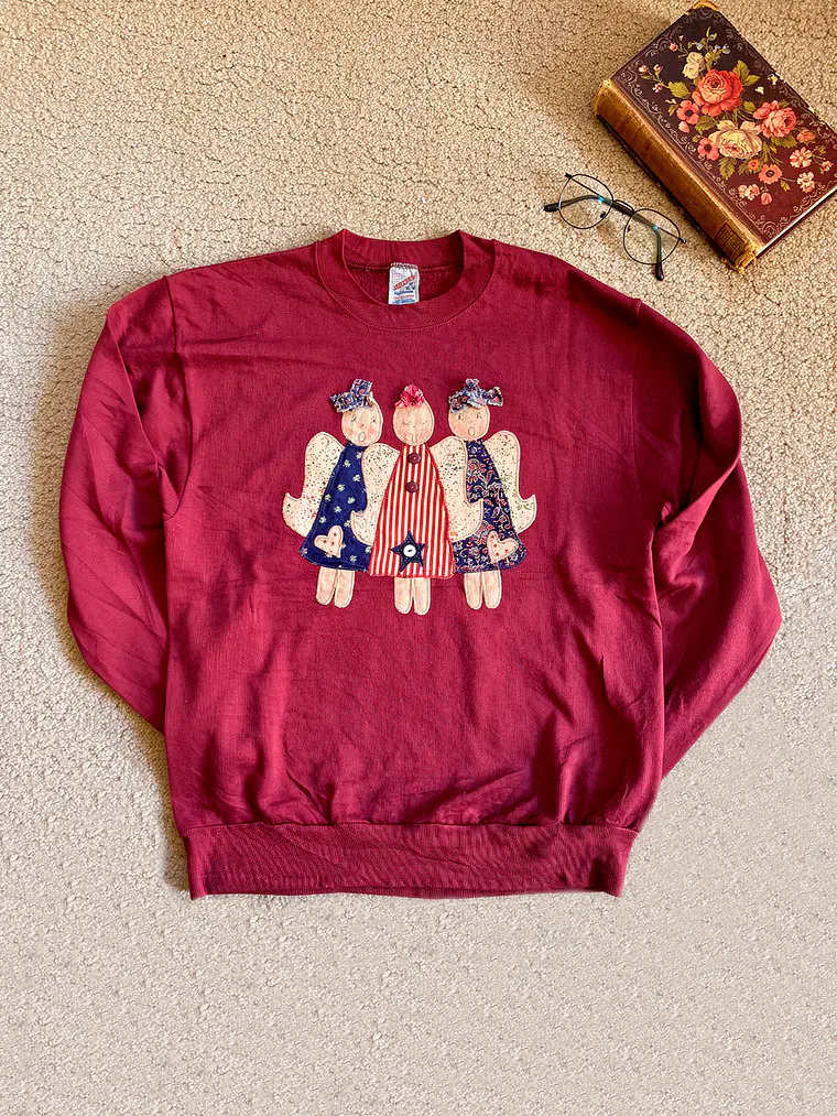 Vintage Grandma Angelitos Sudadera (M) 1