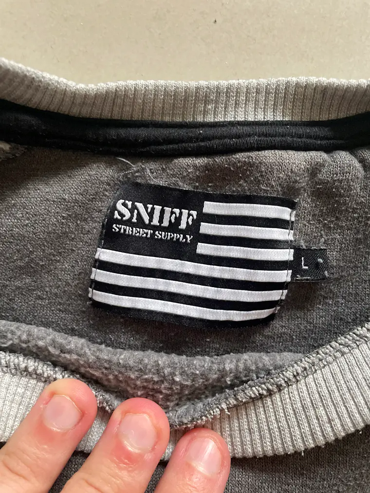 Sudadera Sniff USA Gris (L) 4