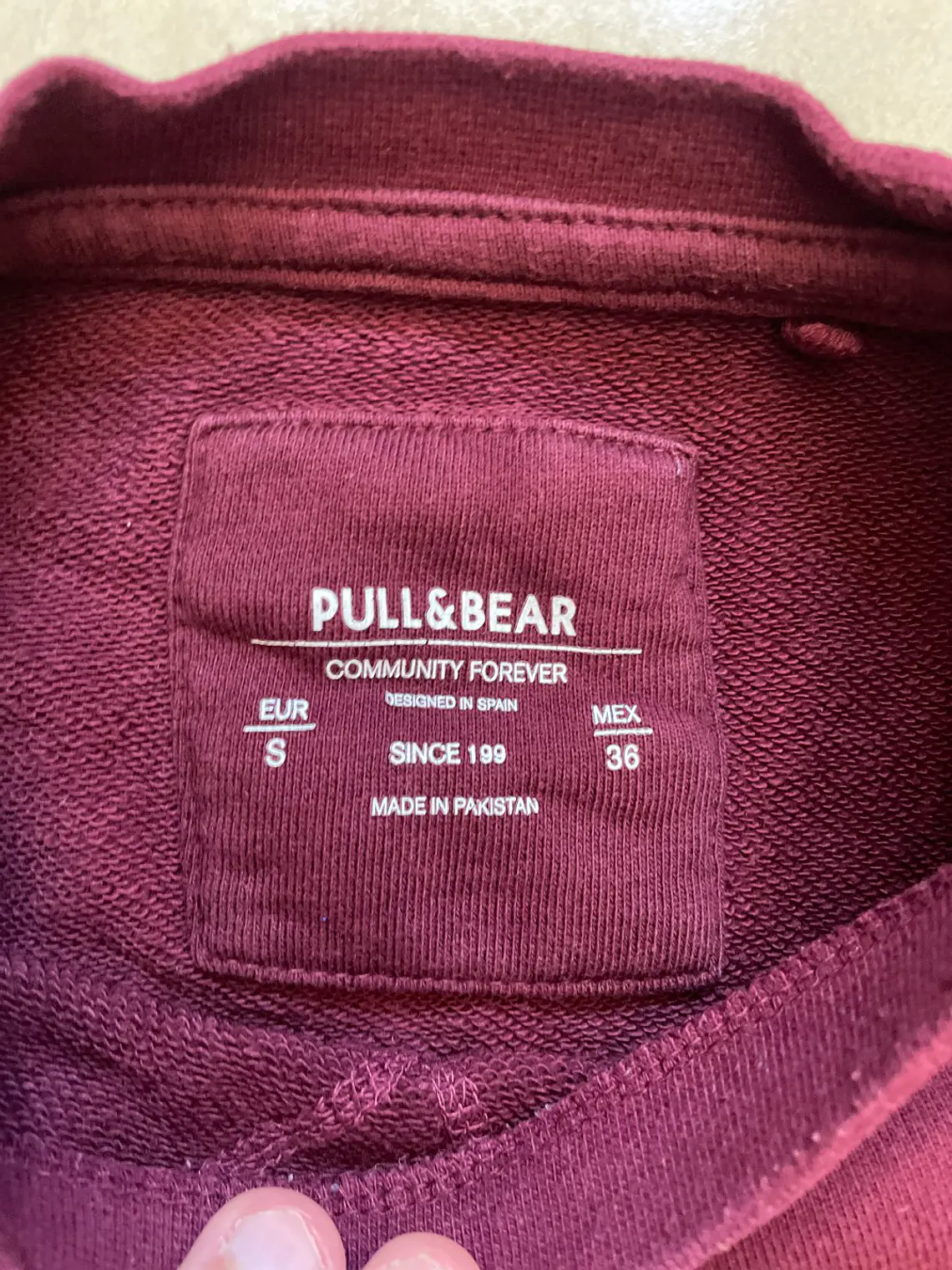 Sudadera Burdeos P&B (S) 5