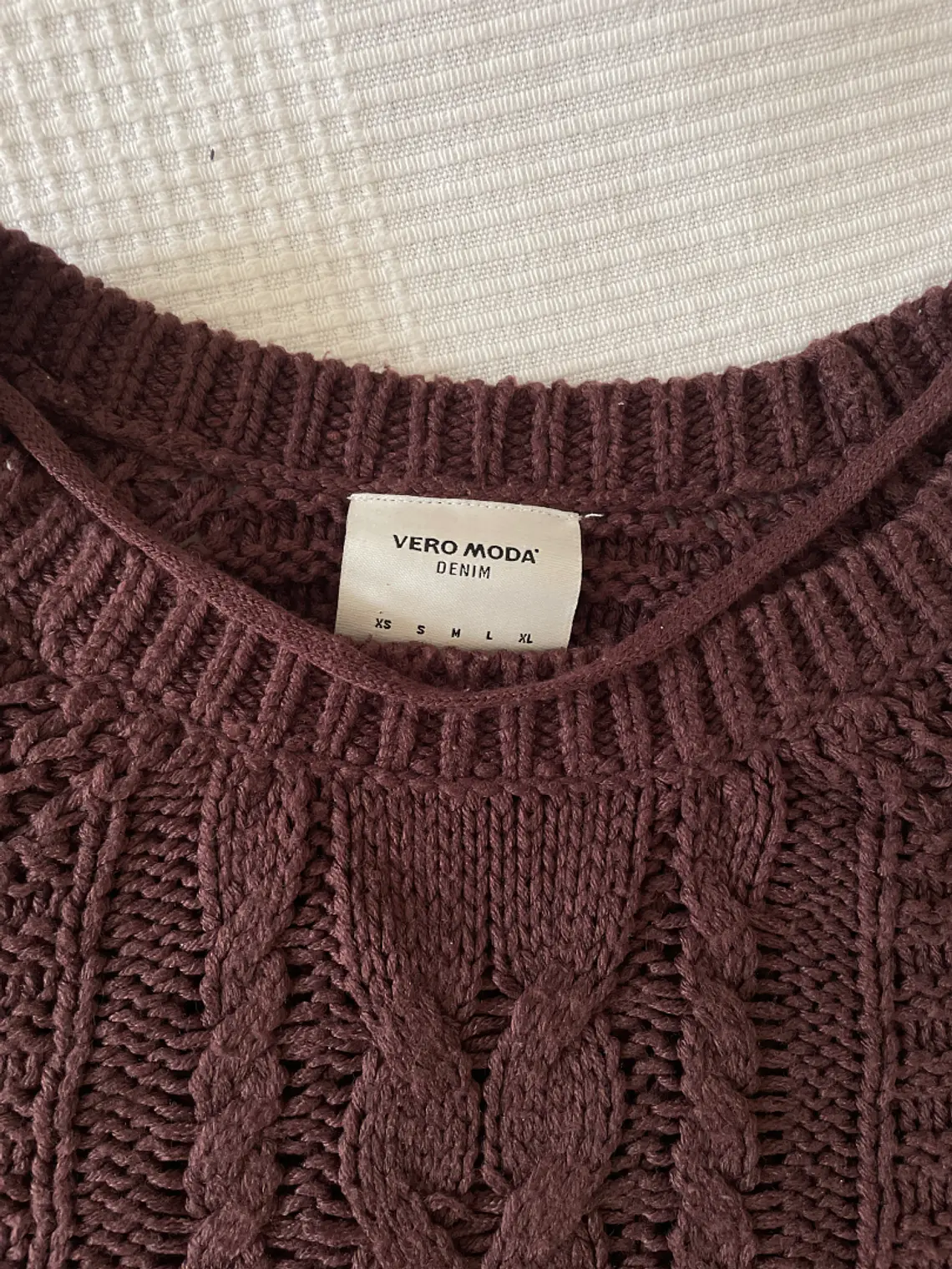Jersey Mujer Color Vino Vero Moda M Knit Sweater 2