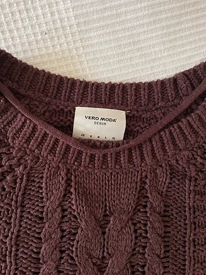Jersey Mujer Color Vino Vero Moda M Knit Sweater