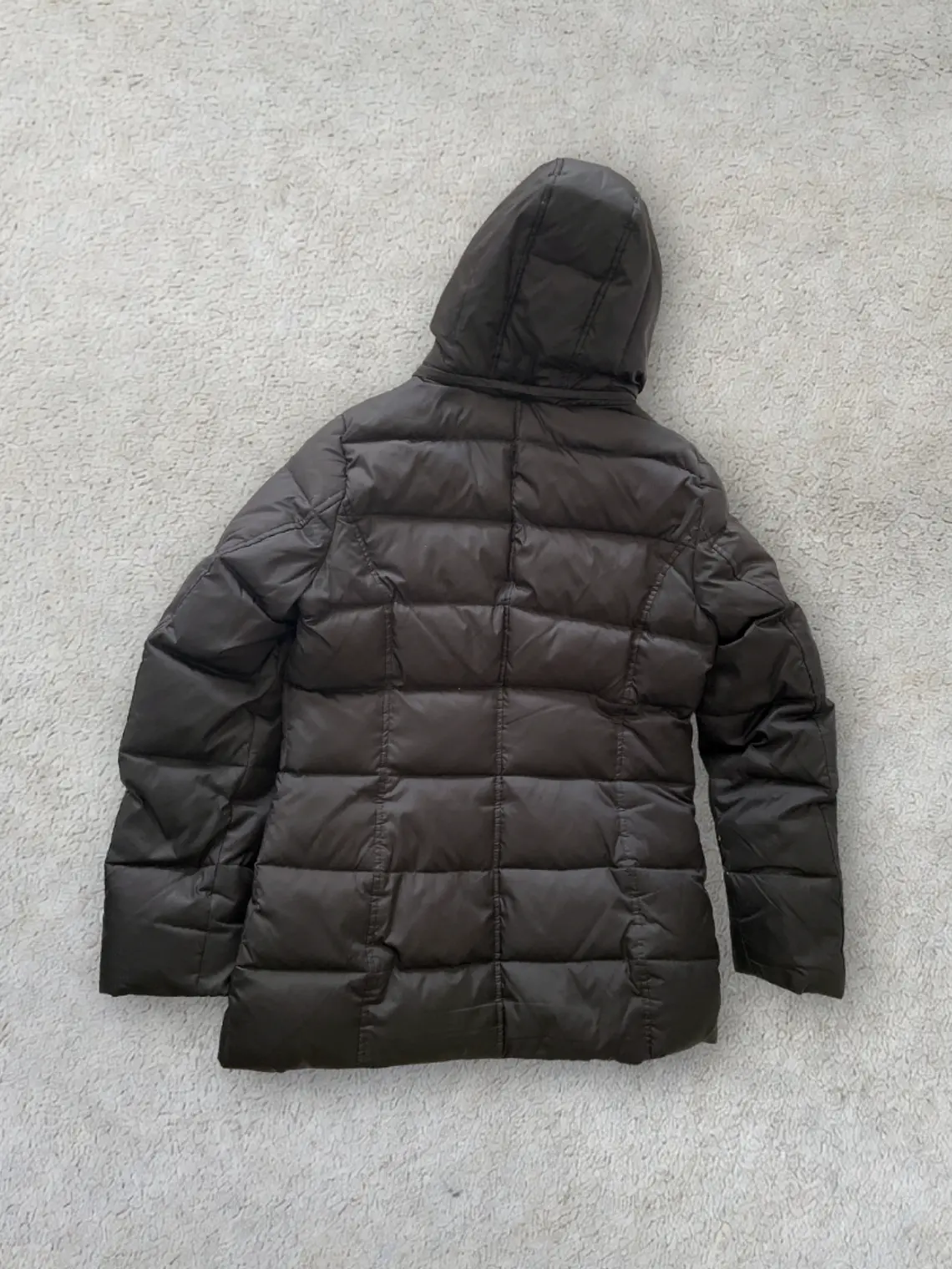 Chaqueta Plumas Negra S. Oliver Talla 40 Abrigo Invierno Capucha Pelo 2