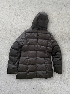 Chaqueta Plumas Negra S. Oliver Talla 40 Abrigo Invierno Capucha Pelo