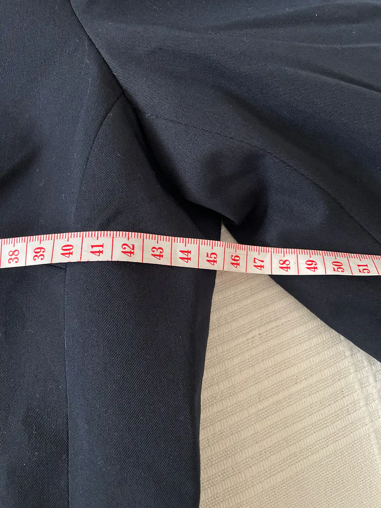 Americana Cazadora Biker Promod Talla 36 S Azul y Negra Blazer Corta Mujer 6