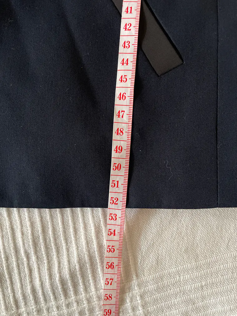 Americana Cazadora Biker Promod Talla 36 S Azul y Negra Blazer Corta Mujer 7