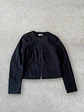 Americana Cazadora Biker Promod Talla 36 S Azul y Negra Blazer Corta Mujer - Miniatura 1