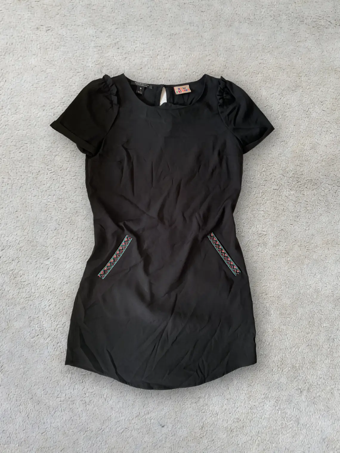 Vestido Maison Scotch Talla 1 S Negro Detalles Bolsillos Scotch & Soda 1