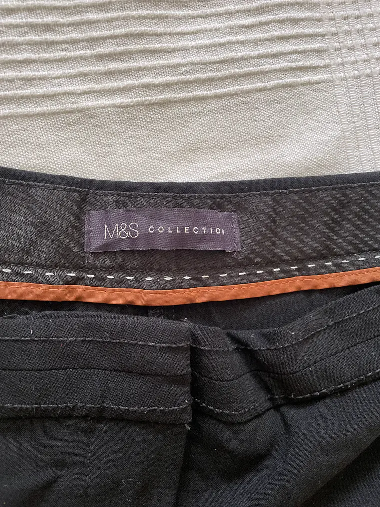 Pantalón Negro M&S Talla 40 Marks & Spencer Recto Straight Leg 3