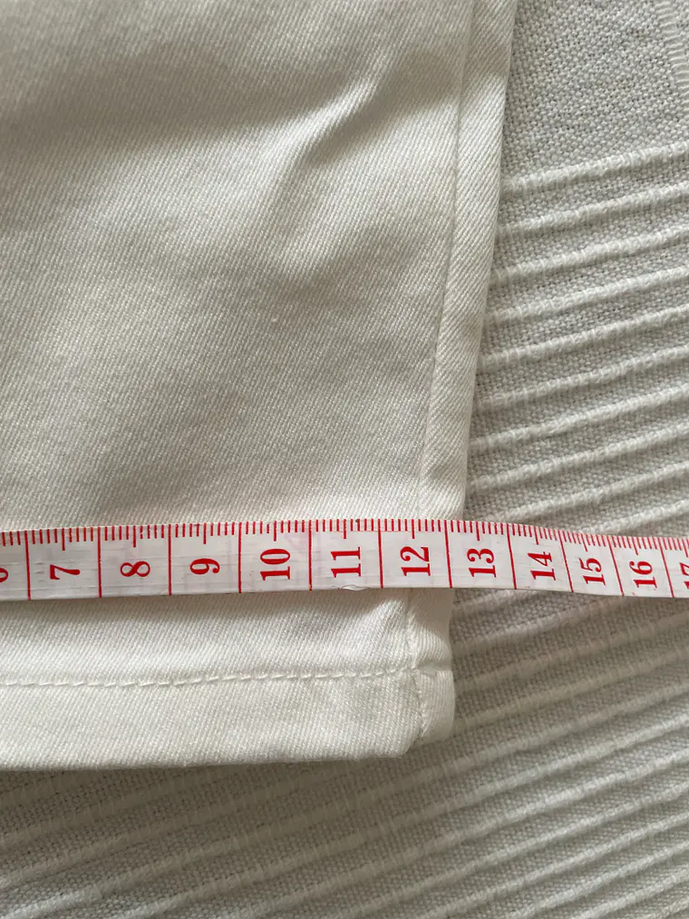 Pantalón Blanco Zara Talla 38 Slim Cremalleras Detalles Rodilla 6