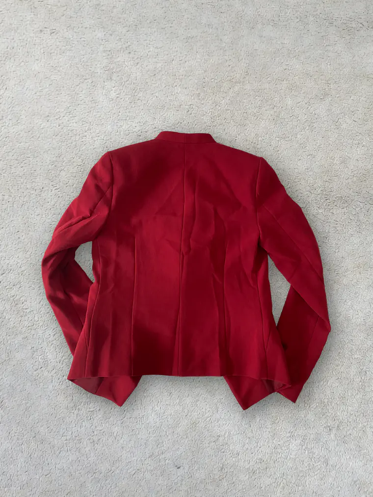 Americana Roja Kiomi Talla 34 XS Blazer Abierta Red Jacket Mujer 2