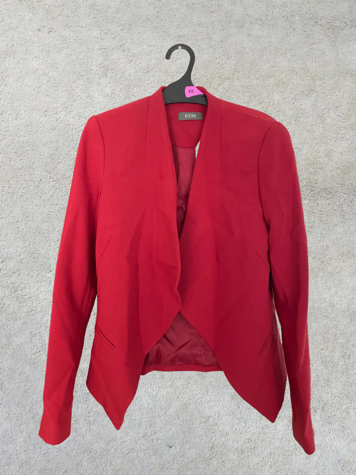 Americana Roja Kiomi Talla 34 XS Blazer Abierta Red Jacket Mujer 1