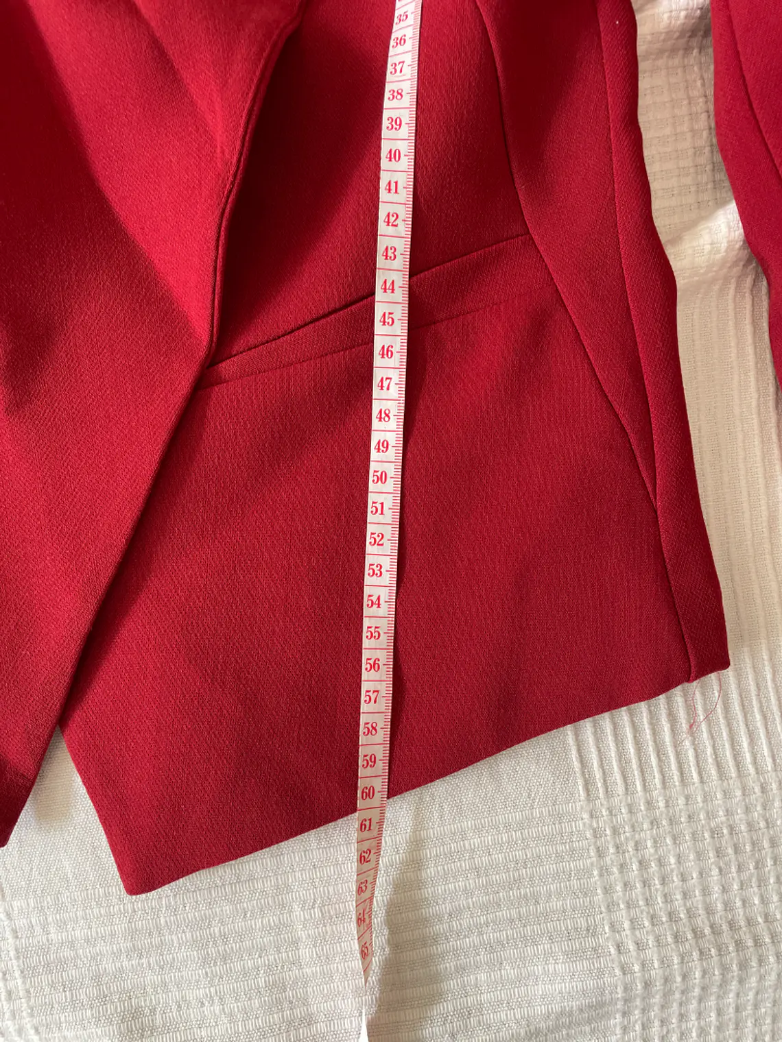 Americana Roja Kiomi Talla 34 XS Blazer Abierta Red Jacket Mujer 6