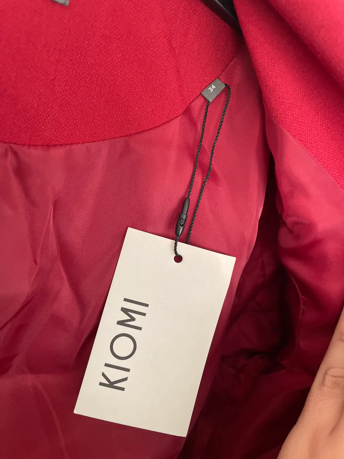 Americana Roja Kiomi Talla 34 XS Blazer Abierta Red Jacket Mujer 3