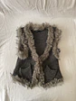 Chaleco Gris Hallhuber M Lana y Pelo Grey Wool Vest Luxury Knit - Miniatura 1