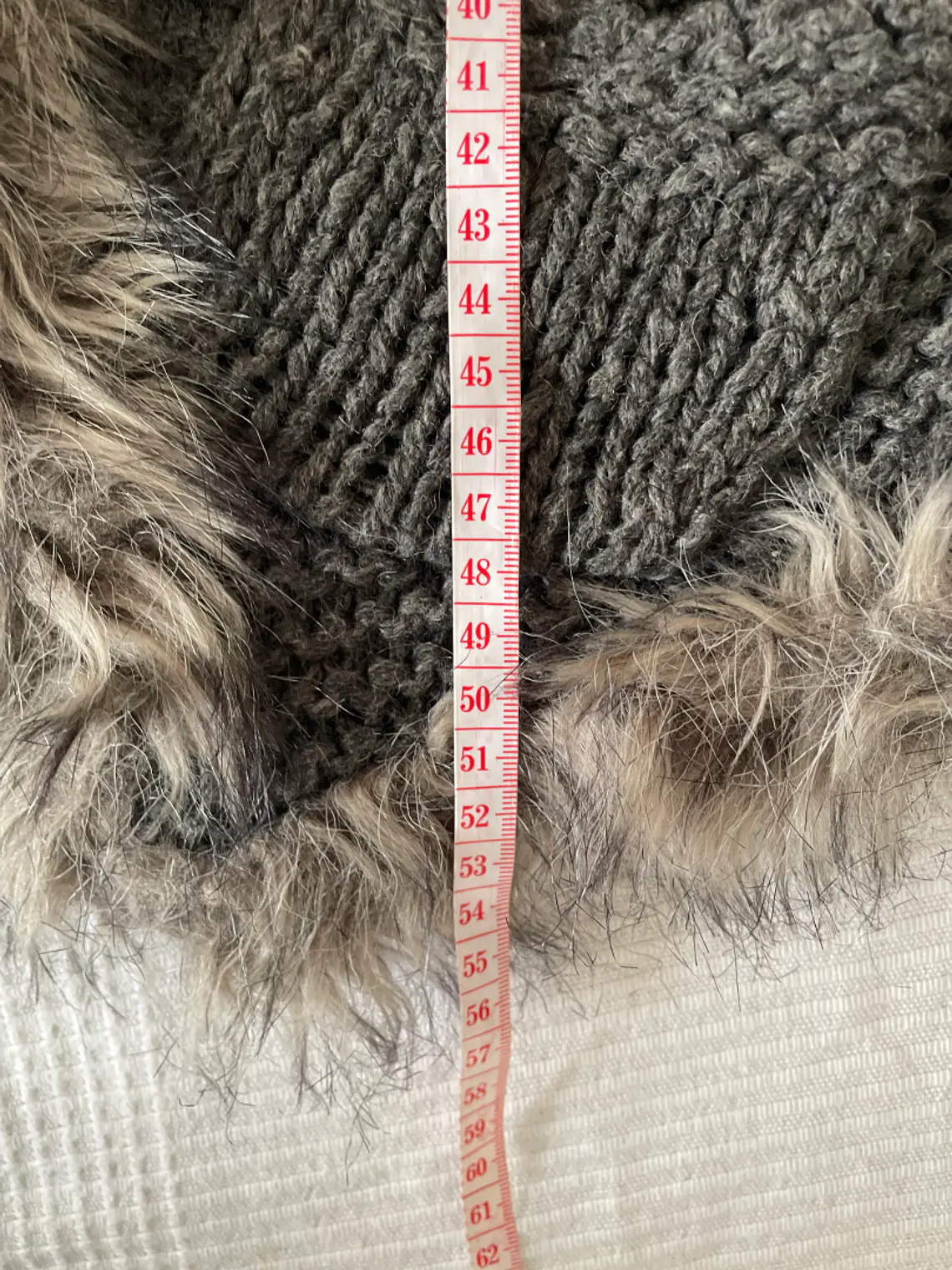 Chaleco Gris Hallhuber M Lana y Pelo Grey Wool Vest Luxury Knit 5