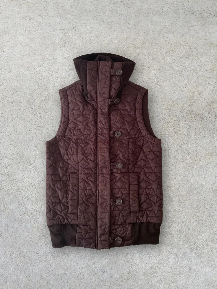 Chaleco Burdeos French Connection S Talla 10 Bordeau Puffer Vest 3