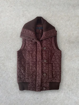 Chaleco Burdeos French Connection S Talla 10 Bordeau Puffer Vest