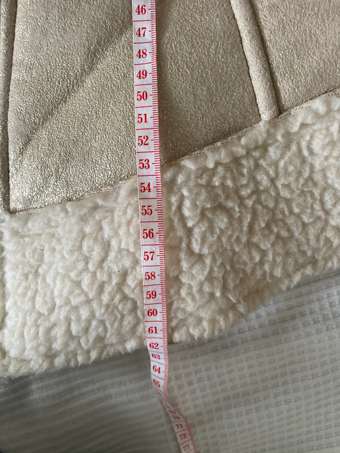 Chaqueta Corderito Miss Miss S Beige Brillante Borreguito TG S Italy 5