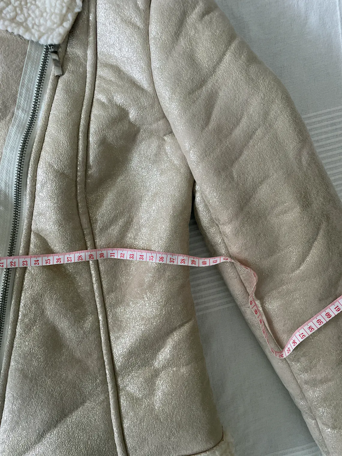 Chaqueta Corderito Miss Miss S Beige Brillante Borreguito TG S Italy 7