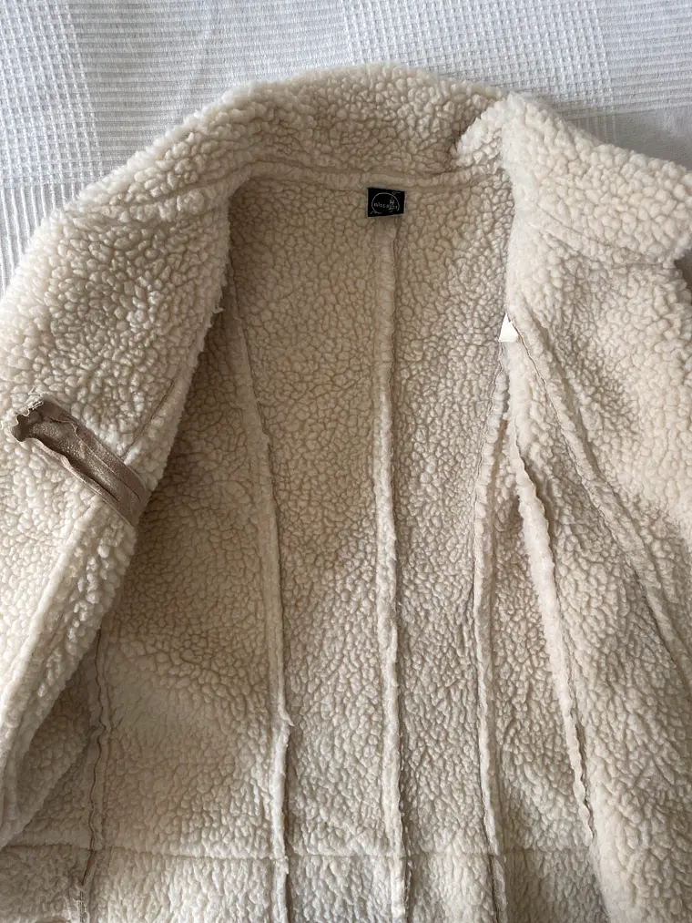 Chaqueta Corderito Miss Miss S Beige Brillante Borreguito TG S Italy 4