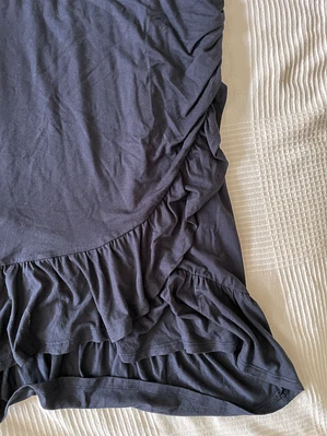 Vestido Azul Banana Republic M Volante Bajo Blue Dress Smart Casual